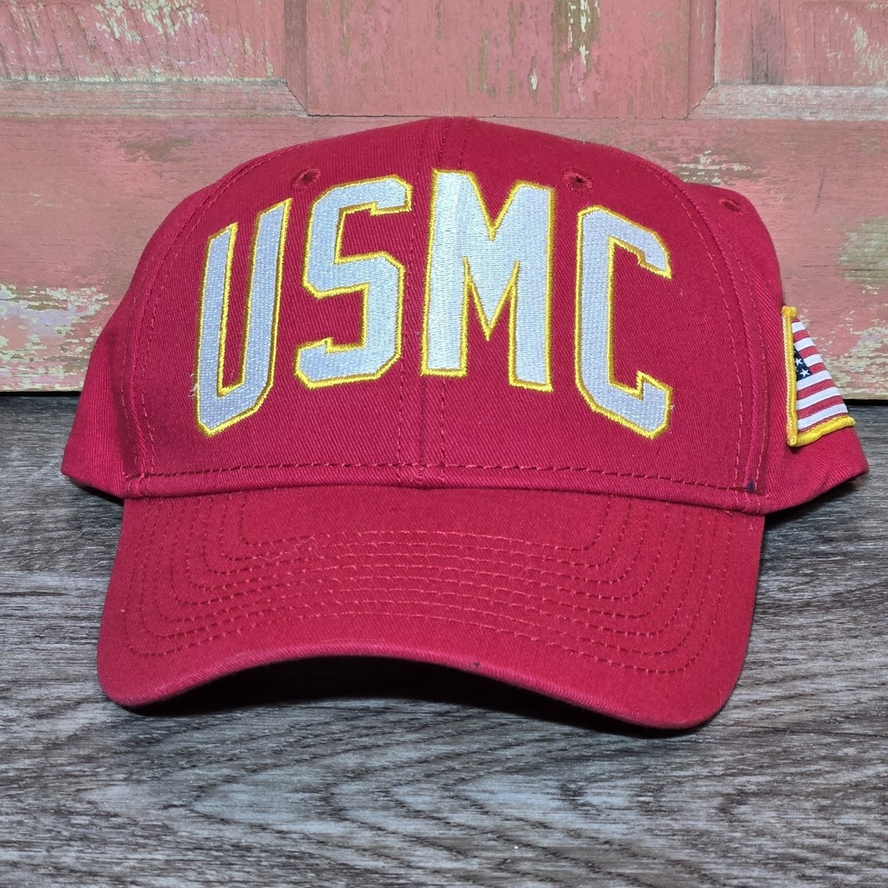 USMC UNITED STATES MARINE CORPS Blue BULLDOG MASCOT HAT Military Baseball - Picture 2 of 14